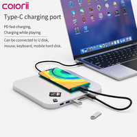 Base de Conexión USB-C de Aluminio de Doble Bahía para Mac Mini M4, Carcasa para SSD M.2 NVMe y SATA de 2.5'', 10Gbps, 4K HDMI, DP, USB-A, Lector de Tarjetas SD y TF