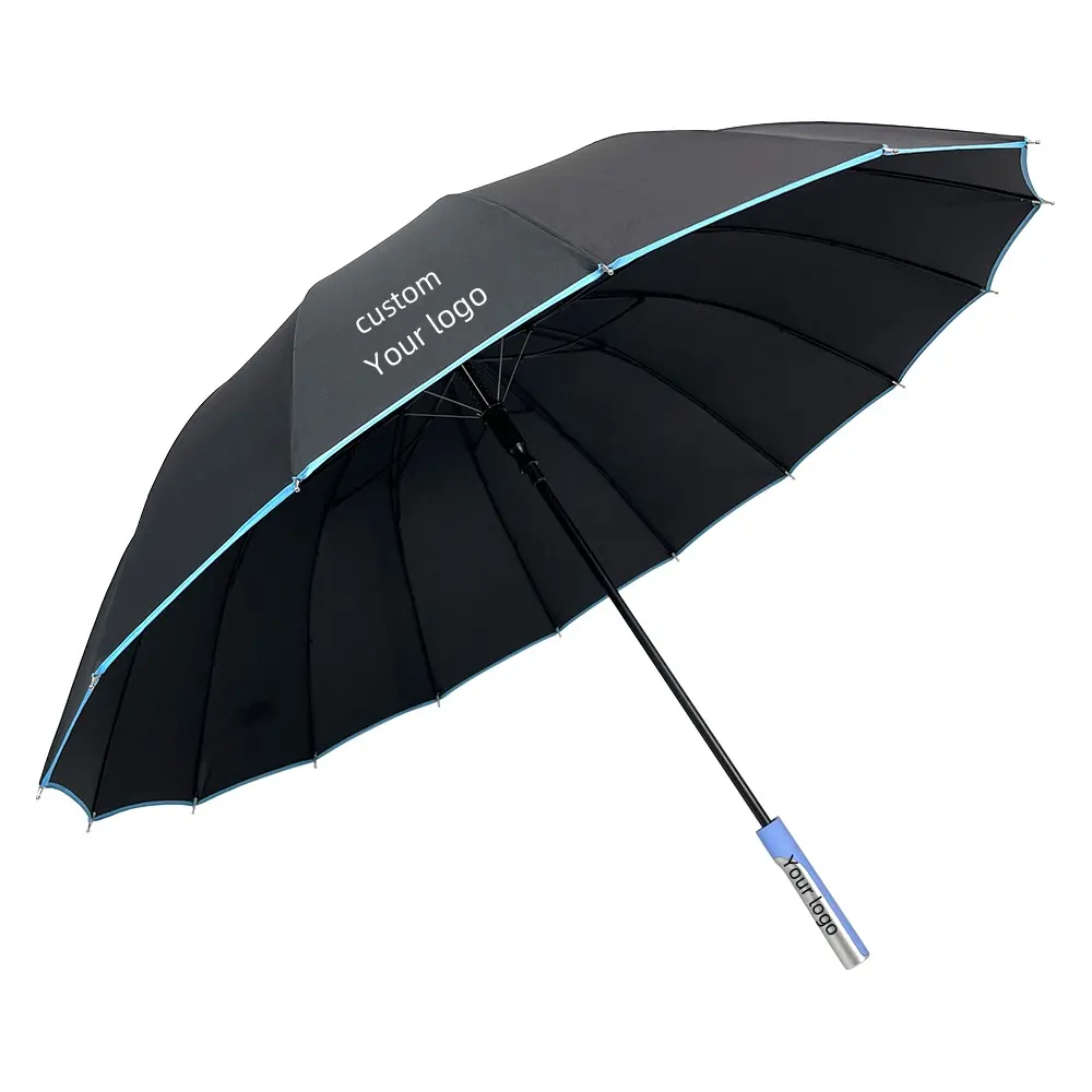 EVA material 30 "8 frame metal axis silk fabric manual open straight umbrella outdoor high quality weather umbrella