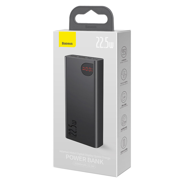 Baseus Power Bank 20000mAh 22.5W Fast Charging Powerbank Type C PD Quick Charge External Battery Charger for ALL Smart Phones