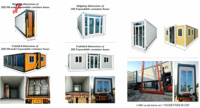 Casa Contenedor Plegable de 20 pies con Techo Inclinado, Hogar Modular Personalizado, Impermeable, Aislado, Portátil, para Dormitorio u Oficina