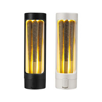 Rotation à 360 degrés luxueux coloré LED acrylique rechargeable trois paquets de cônes pré-roulés