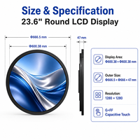 Solution d'affichage commercial personnalisée OEM ODM pour B2B, écran tactile capacitif LCD extérieur de 23,6 pouces pour la réception d'hôtel, luminosité de 1500 cd