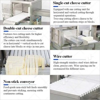 Mesin Pemotong Keju Parmesan Keras Beku Bentuk Kubus/Irisan/Blok, Pemotong Otomatis Industri untuk Pizza