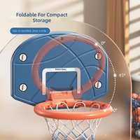 Ensemble de panier de basket mural pour enfants, réglable en hauteur, mini panier de basket d'intérieur, jeu de tir pour tout-petits, idéal pour jouer à la maison