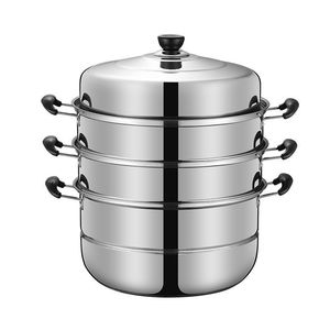 Youhui Stainless Steel <b>Steamer</b> 3 Tier With Lid For Cooking Vegetables And Meat On Stove - Product Image 5