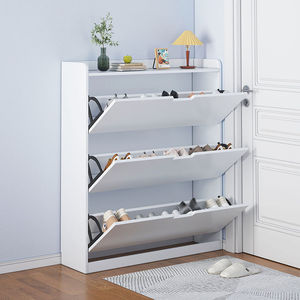 Shoe changing stool, multi-functional ultra-thin flip-down shoe cabinet, <b>storage</b> cabinet for home use, energy-saving, <b>large</b> - Product Image 1