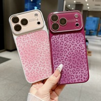 Nouvelle Coque de Téléphone Tendance à Motif Léopard Pailleté pour iPhone 18 17 Pro Max 16 15 14 13 avec Grande Fenêtre de Protection Antichoc