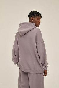 Conjunto de sudaderas con capucha unisex personalizable de talla grande sudaderas para hombre con logotipo bordado liso en blanco Oem marca privada sudaderas con capucha ropa - Product Image 3