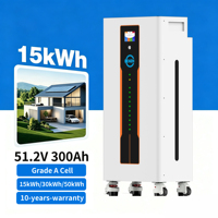 Batterie solaire au lithium 51,2 V 300 Ah 15 kWh en stock UE, système de stockage d'énergie domestique mobile 48 V au sol LiFePO4