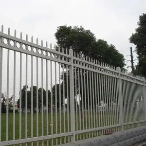 Vendas quentes Piquetes galvanizados de segurança painéis de ferro para cerca de aço tubular