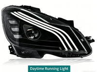 Phares LED modifiés pour Mercedes-Benz Classe C W204 2011-2014, phares LED DRL, clignotants, feux de route 12V