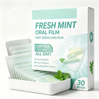 Oraal oplossende film energiestrips met vitaminen, frisse smaak, 30 stuks voor volwassenen