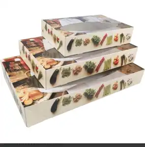 Burger French Fries Paper Packaging Box cake bakery box with window on top