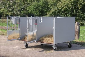 Nhà Máy Bán buôn nóng bán đôi bê Barn Box cho 5-6 tuần tuổi gia súc/đôi bê hutch/Ba bê hộp trang trại - Product Image 2