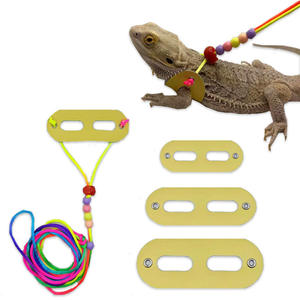Laisse pour lézard, harnais en cuir coloré à perles pour reptiles, caméléon, écureuil, petits animaux de compagnie, petite taille - Product Image 4