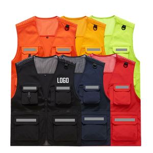 Chaleco Multibolsillos para Hombre, Chaleco de Trabajo para Exteriores, Transpirable y Cómodo, Chaleco Reflectante de Alta Visibilidad, Chaleco con Logotipo Personalizado para Hombre - Product Image 3
