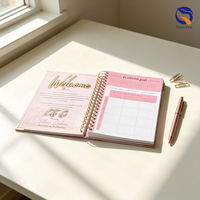 Carnet à spirale A5 de qualité supérieure, couverture rigide, papier 100 g/m², idéal pour le bureau, les affaires, l'écriture et comme cadeau d'affaires.