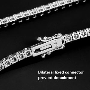 PROVENCE Stock Drop Shipping DEF 3MM VVS1 Moissanite Tennis Chain <b>Bracelet</b> 100% 925 Sterling <b>Silver</b> Diamond Tennis <b>Bracelet</b> - Product Image 5
