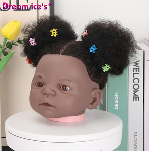 Cabeza de Maniquí Afro Rizada al por Mayor, Cabello Humano Remy Indio 100%, 220% de Densidad, para Estilismo, Cosmetología, Peluquería y Corte de Cabello - Product Image 3