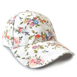 6 Panel Cotton Twill Baseball Cap Custom Sublimation Printing Floral Hummingbird Curved Brim <b>Women</b> Casual <b>Hat</b> - Product Image 3