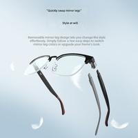 Lunettes Intelligentes Tactiles Plug-and-Play Black-tech les Plus Vendues avec Contrôle Vocal, Musique, Appels, Protection UV et Magnétiques Détachables