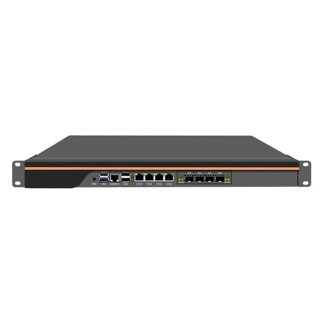 1U Rackmount Firewall OPNsense VPN Network Security Appliance Router PC In-tel Alder Lake N100 4*/2*10G SFP+ 4*i226-V 2.5G LANs