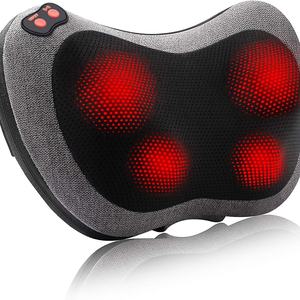 Masseur Shiatsu pour le dos et le cou avec chaleur, coussin de massage électrique à pétrissage profond pour le dos, les épaules, les jambes, les pieds et les muscles du corps - Product Image 1