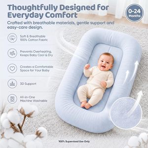 Coussin de soutien pour bébé de qualité supérieure, portable, pour les voyages, transat pour bébé, lavable, nid de sommeil pour nouveau-né, pour la maison et l'extérieur - Product Image 3