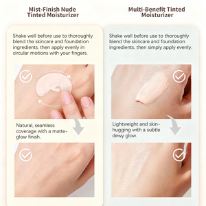 Crème hydratante teintée SPF30, couvrance légère, soin de la peau, fond de teint, écran solaire, crème visage non grasse, effet éclatant, OEM personnalisé - Product Image 5