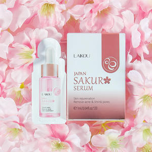 LAIKOU Serum Wajah Sakura Alami, Penghilang Jerawat Mengecilkan Pori-pori Mencerahkan Alami - Product Image 6