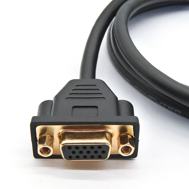 15-Pin Male Converter Adapter Cable Black PVC Insulated USB to RS232 Serial Port DB15 for Computer Use