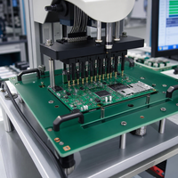 Plaque de test PCB personnalisée, support de test FR4 usiné CNC avec trous de positionnement, assemblage SMT, OEM, connecteurs Pogo ICT FCT