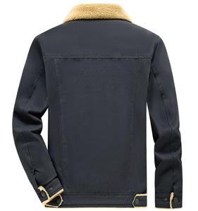 Mùa Đông Ấm Dày Lông Cừu Parkas Người Đàn Ông Windproof Cổ Áo Lông Thú Parka Áo Khoác Người Đàn Ông Mùa Thu Thời Trang Áo Khoác Giản Dị - Product Image 3