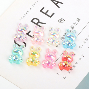 จี้กระต่ายเรซิ่นขนาดเล็ก อุปกรณ์งานฝีมือสำหรับทำเครื่องประดับ กิ๊บติดผม เข็มกลัด DIY งานแฮนด์เมด เคสมือถือ แม่เหล็กติดตู้เย็น - Product Image 5
