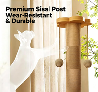 Griffoir vertical pour chat, résistant à l'usure et aux griffures, avec colonne en sisal, jouet pour animaux de compagnie, articles pour arbres à chat et griffoirs