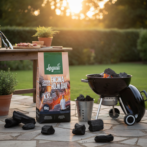 Sac de charbon de bois de chêne vert espagnol de haute qualité 10KG pour votre barbecue Grande taille Différents formats disponibles - Product Image 3