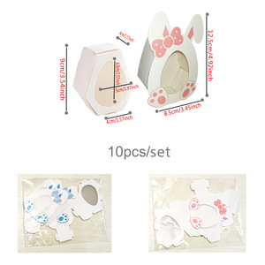 Caja de dulces con forma de conejo de Pascua, 10 piezas, decoración de huevos de Pascua, regalo, cajas de dulces de <span class=keywords><strong>Chocolate</strong></span> con ventana - Product Image 3