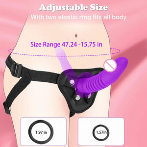 APP Electric Strap-On Double Head Dildo Liquid Silicone Sex Toy para mujeres para <span class=keywords><strong>lesbianas</strong></span> Anal Play & Vibrations - Product Image 6