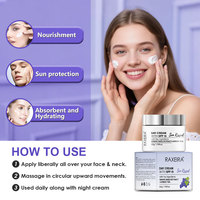 Logo personnalisé SPF 15 extrait de pépins de raisin crème de jour et de nuit hydratante naturelle pour femmes et hommes soin du visage crème pour le visage lotion