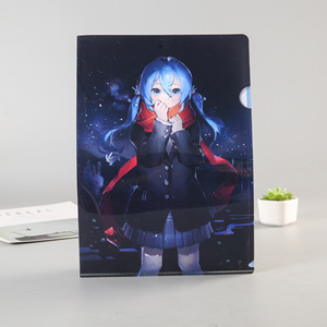 Dossier transparent en forme de L personnalisé en usine Taille <span class=keywords><strong>A4</strong></span> Logo imprimable en couleur Matériau PP pour les affaires de bureau - Product Image 1