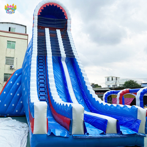 <span class=keywords><strong>Toboggan</strong></span> aquatique <span class=keywords><strong>gonflable</strong></span> géant de 50 m de long, fabriqué aux États-Unis, avec piscine pour enfants ou adultes - Product Image 1