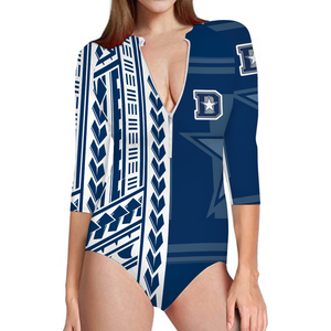 ชุดบิกินี่แข<span class=keywords><strong>น</strong></span>ยาว32ทีมสำหรับผู้หญิงพิมพ์ลายแบบครึ่งเดีย<span class=keywords><strong>ว</strong></span>สไตล์ช<span class=keywords><strong>น</strong></span>เผ่าพอลิ<span class=keywords><strong>น</strong></span>ีเซียนออกแบบได้ตามต้องการ - Product Image 6