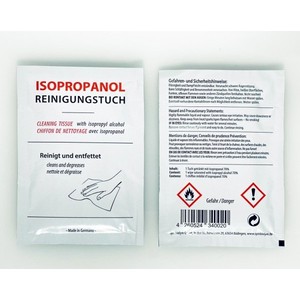 Salviette per la pulizia in isopropanolo (70%), panno 220x110mm, senza pelucchi - Product Image 4