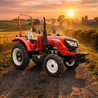Tracteur agricole compact 4x4 4 roues motrices avec boîte de vitesses et pompe, moteur diesel 50 CV, haute sécurité, matériel agricole