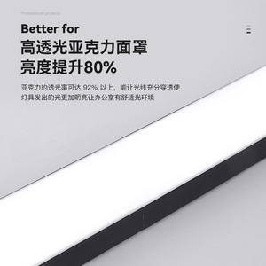 Office Chandelier Shopping Mall Gym Fangtong Office Light Internet Cafe Classroom led Round Golden Strip Chandelier - Product Image 4