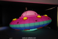 Accessoire de vaisseau spatial LED gonflable sur mesure, gonflable publicitaire personnalisé pour spectacle sur scène et décoration d'événements nocturnes