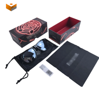 Boîte cadeau de luxe professionnelle en carton noir pour lunettes de soleil, emballage personnalisé avec logo, étui à lunettes, ensemble de boîtes