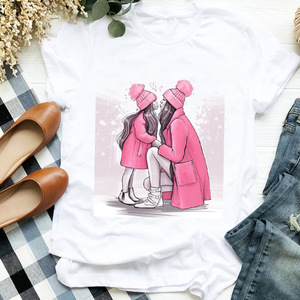 Maycaur T-<span class=keywords><strong>shirt</strong></span> da Donna con Stampa Cartoon Mamma Figlio Figlia, Maglietta Casual da Donna con Grafica - Product Image 5
