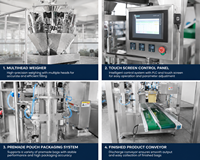 Machine d'emballage de sacs préformés à entraînement servo pour noix, équipement d'emballage haute précision à fonctionnement stable, fournisseur