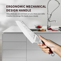 Couteau à trancher de cuisine de chef professionnel serbe en acier inoxydable à haute teneur en carbone